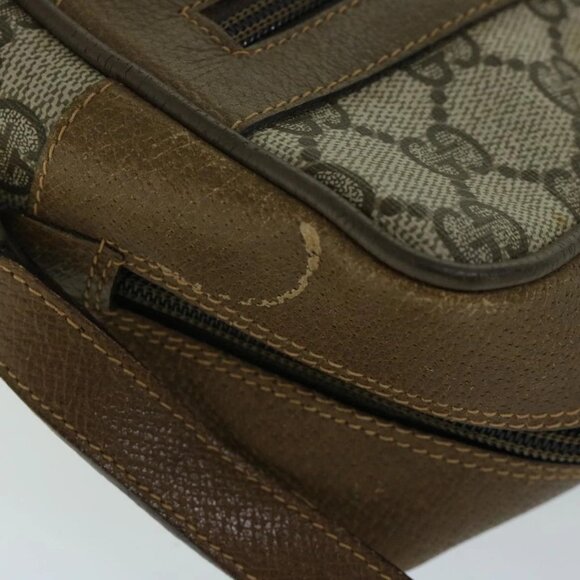 GUCCI GG Supreme Web Sherry Line Shoulder Bag PVC Beige 68 02 005 Auth 68227 - Picture 7 of 16